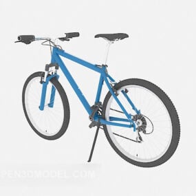 Modelo 3d de bicicleta moderna de bicicleta azul