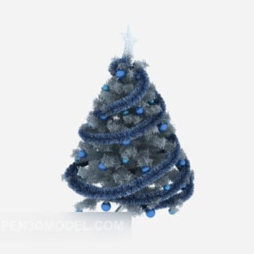 Planta de árbol de Navidad azul modelo 3d
