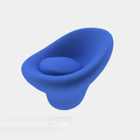Blue Creative Lounge Chair 3d model