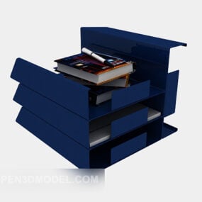 نموذج المجلد الأزرق للأثاث ثلاثي الأبعاد