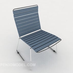 蓝色海滩躺椅3d模型