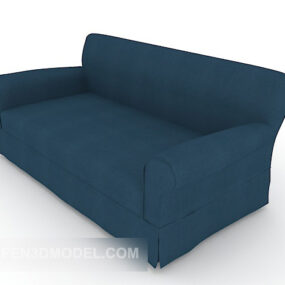 Синій двомісний диван Loveseat 3d модель