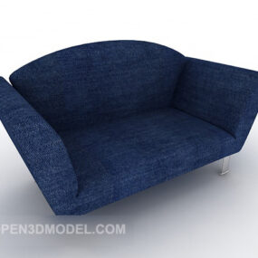 Blue Elegant Sofa 3d model