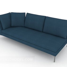 Model 3d Sofa Multi-tempat Duduk Rumah Biru