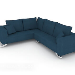 Model 3d Sofa Rumah Biru