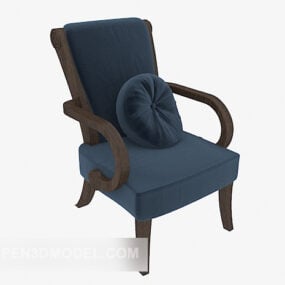 Chaise longue minimaliste bleue modèle 3D