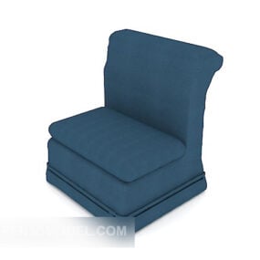 Blue Simple Personal Sofa 3d model