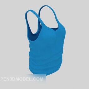 Niebieski płaszcz na ramiączkach Model 3D