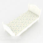 Niebieskie małe zmiażdżone łóżko pojedyncze Model 3d