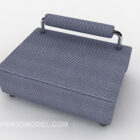 Modelo 3d de banco de sofá azul