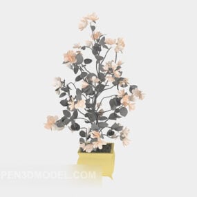 โมเดล 3 มิติของช่อดอกไม้บอนไซสำหรับตกแต่ง