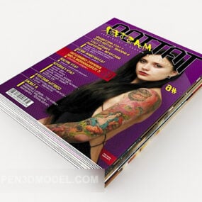 Model 3d Tumpukan Majalah Buku
