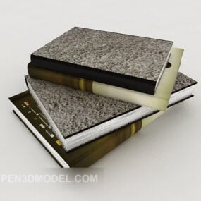 책 노트북 스택 3d 모델