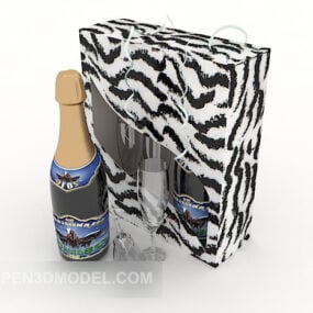 3д модель подарочного пакета Fashion Bottle
