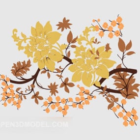 Branch Patternwall Decoration 3d model