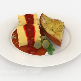 Model 3d Makanan Penutup Roti