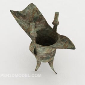 Bronze Wine Glass 3d model