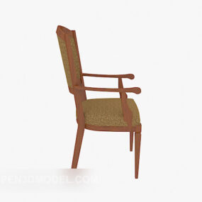 เก้าอี้รับประทานอาหารอเมริกันสีน้ำตาลแบบ 3 มิติ