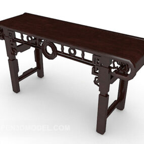 Brown Chinese Bar Case Desk 3d model