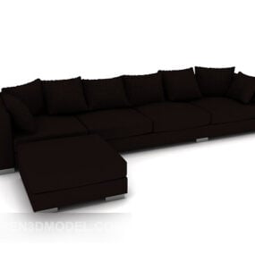 Brown Home Multiplayer Sofa 3d model