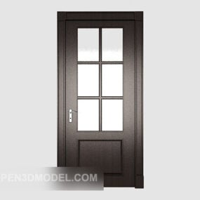 갈색 욕실 문 3d 모델