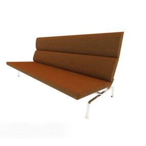 Ruskea Casual Bench Furniture 3D-malli