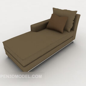 Model 3d Kursi Sofa Kasual Coklat