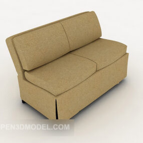 Hnědá Casual Double Sofa 3D model