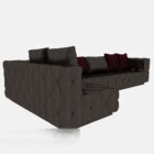 Brown Corner Multiplayer Sofa