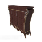 Brown Delicate Side Cabinet