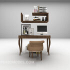 茶色い机のおすすめ3Dモデル