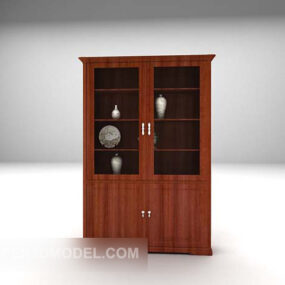Brown Display Cabinet Home Furniture 3d model