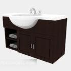 Brown Home Bath Cabinet