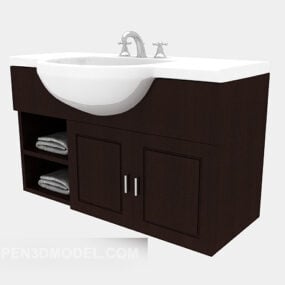 خزانة حمام براون هوم موديل 3D