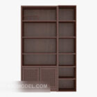Brown home bookcase 3d model