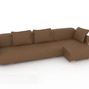 Brown Home Multi-seaters Sofa 3d model