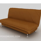 Brown Minimalist Multi-seaters Sofa