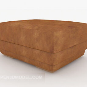 Brown Minimalist Sofa Stool 3d model