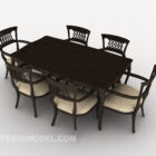 Brown Modern Table Chair Desain Umum