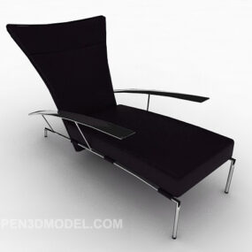 Коричневий диван-крісло 3d модель