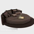 Brown Round Bed Fabric