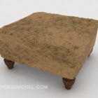 3д модель табурета коричневого дивана