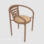 Chaise de salle à manger en bois massif marron
