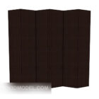 Brown solid wood screen 3d model
