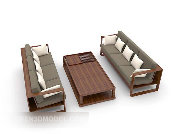 Mesa y sillas de cuero marrón muebles modernos