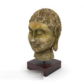 Patung Buddha Kuningan model 3d