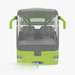 City Bus Green Painted 3d model