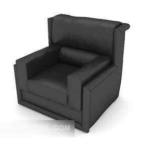 Business Black Single Sofa 3d-modell