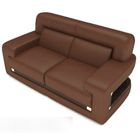 Business Brown Double Sofa 3d-modell