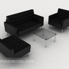 Business Modern Black Combination Sofa 3d-modell